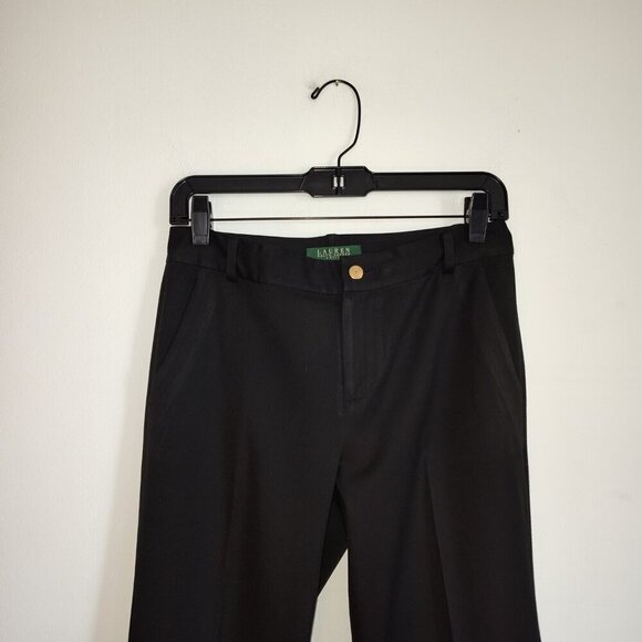 Ladies Petite SZ 2P Lauren Ralph Lauren Black Work Pants - Picture 2 of 4